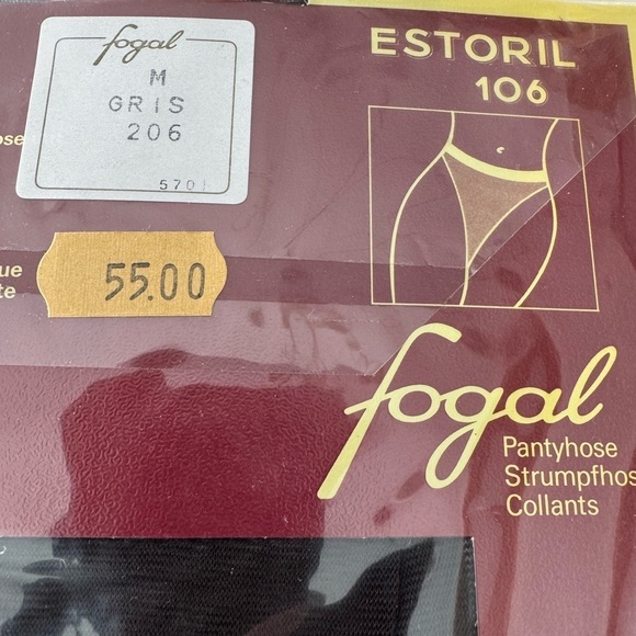 NWT Fogal Estoril 106 Super Elastic Luxury Hosiery Medium Gris / Switzerland - Picture 6 of 6